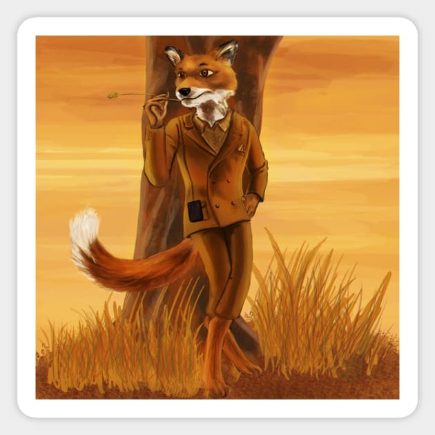 Fantastic Mr.fox Sticker by Bertoni_Lee